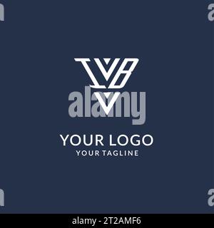 IB triangle monogram logo design ideas, creative initial letter logo with triangular shape logo vector Stock Vector