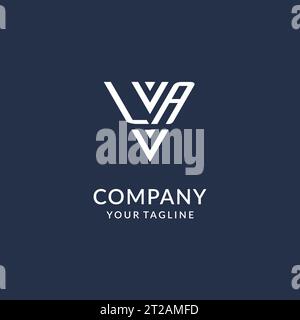 LA triangle monogram logo design ideas, creative initial letter logo with triangular shape logo vector Stock Vector