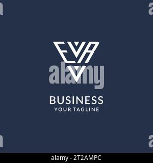 ER triangle monogram logo design ideas, creative initial letter logo with triangular shape logo vector Stock Vector