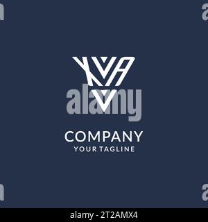 XA triangle monogram logo design ideas, creative initial letter logo with triangular shape logo vector Stock Vector