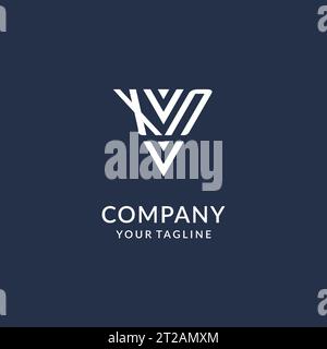 XN triangle monogram logo design ideas, creative initial letter logo with triangular shape logo vector Stock Vector