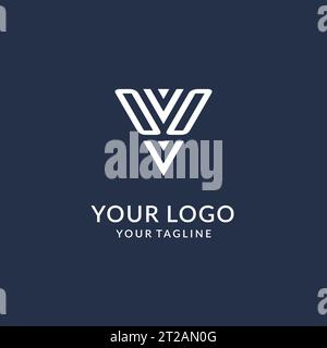 OO triangle monogram logo design ideas, creative initial letter logo with triangular shape logo vector Stock Vector