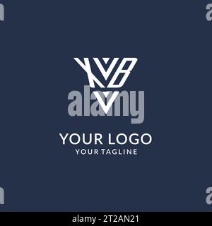 XB triangle monogram logo design ideas, creative initial letter logo with triangular shape logo vector Stock Vector