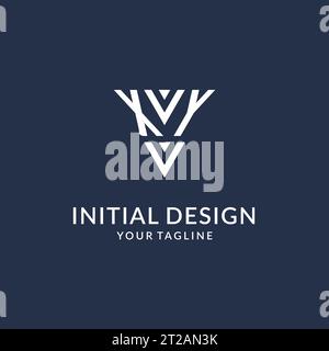XY triangle monogram logo design ideas, creative initial letter logo with triangular shape logo vector Stock Vector