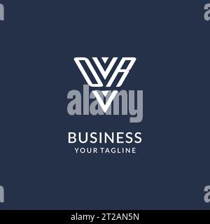 OR triangle monogram logo design ideas, creative initial letter logo with triangular shape logo vector Stock Vector