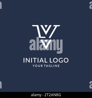 ZT triangle monogram logo design ideas, creative initial letter logo with triangular shape logo vector Stock Vector