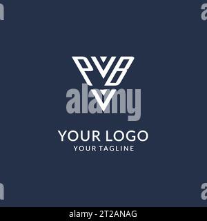 PB triangle monogram logo design ideas, creative initial letter logo with triangular shape logo vector Stock Vector