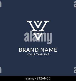 II triangle monogram logo design ideas, creative initial letter logo with triangular shape logo vector Stock Vector