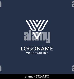 UU triangle monogram logo design ideas, creative initial letter logo with triangular shape logo vector Stock Vector