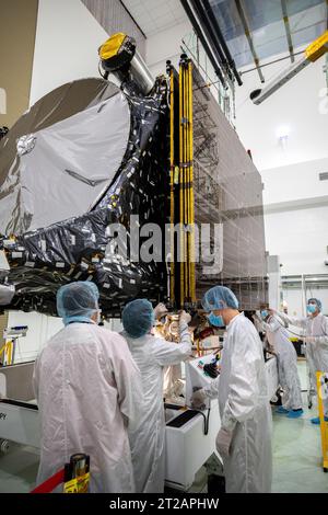 NASA's Psyche Solar Array Stowed for Launch. Team members have ...
