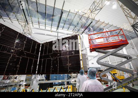 NASA's Psyche Solar Array Stowed for Launch. Team members have ...