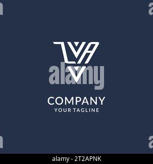 ZA triangle monogram logo design ideas, creative initial letter logo with triangular shape logo vector Stock Vector