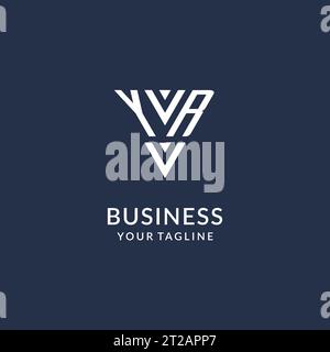 YR triangle monogram logo design ideas, creative initial letter logo with triangular shape logo vector Stock Vector