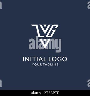ZH triangle monogram logo design ideas, creative initial letter logo with triangular shape logo vector Stock Vector