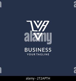 ZR triangle monogram logo design ideas, creative initial letter logo with triangular shape logo vector Stock Vector