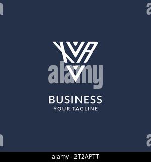 XR triangle monogram logo design ideas, creative initial letter logo with triangular shape logo vector Stock Vector