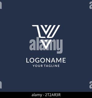 ZU triangle monogram logo design ideas, creative initial letter logo with triangular shape logo vector Stock Vector