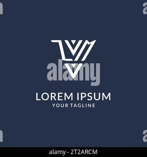 ZN triangle monogram logo design ideas, creative initial letter logo with triangular shape logo vector Stock Vector