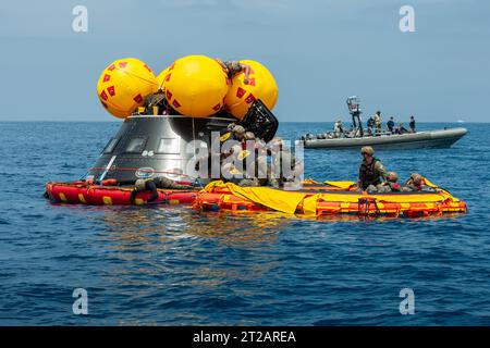 The inflatable front porch with Artemis II crewmembers NASA astronauts ...