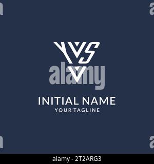 YS triangle monogram logo design ideas, creative initial letter logo with triangular shape logo vector Stock Vector