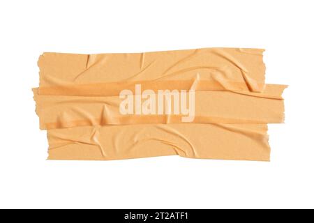 Group of orange paper tapes on white background with clipping path Stock Photo