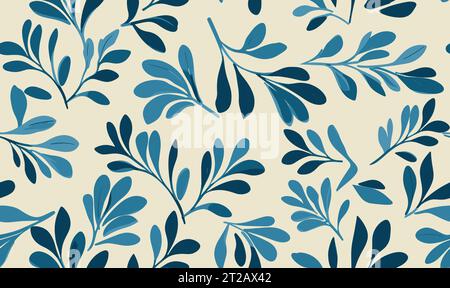 Floral pattern made from abstract organic leaf shapes. Seamless modern pattern Stock Vector