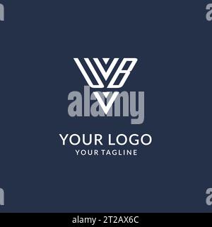 UB triangle monogram logo design ideas, creative initial letter logo with triangular shape logo vector Stock Vector