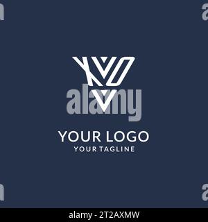 XO triangle monogram logo design ideas, creative initial letter logo with triangular shape logo vector Stock Vector