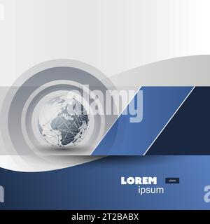 Abstract Background, Brochure Template Creative Vector Design for Your Business - Global Networks Concept Stock Vector