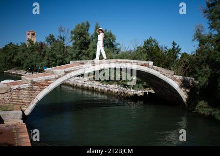 Sightseeing on the islands of Burano and Torcello in Venice, Italy. Stock Photo