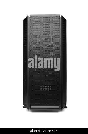 Open system unit case with fans of a personal computer. Stock Photo