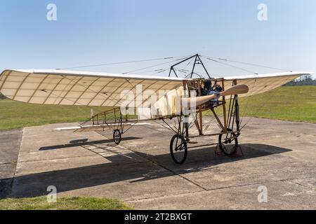A replica of an Bleriot XI airplane from the prehistory of aviation Stock Photo