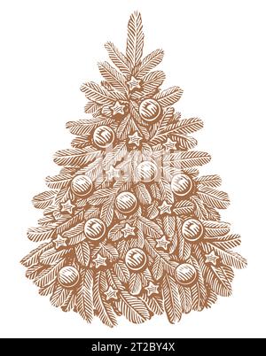 Christmas Ornament Drawing Hand Is A Tree With Ornaments Of On It  Backgrounds | JPG Free Download - Pikbest
