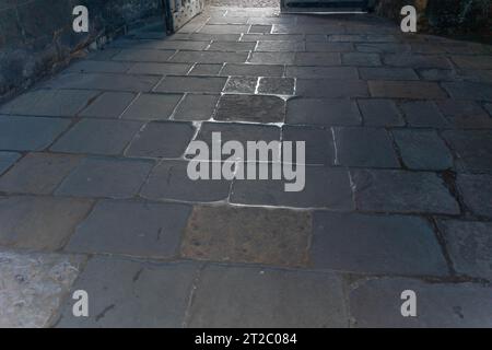 Slabs, walkway, walked smooth, centuries of use, thoroughfare, path ...