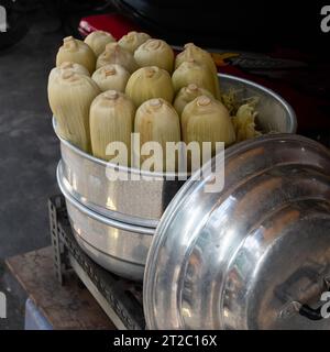 Cooked Corn Street Food, Saigon, Vietnam Stock Photo