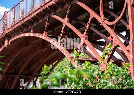 Ironbridge, The First Cast Iron Bridge in the Worl. Shropshire, UK Stock Photo