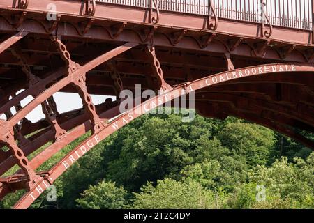 Ironbridge, The First Cast Iron Bridge in the Worl. Shropshire, UK Stock Photo