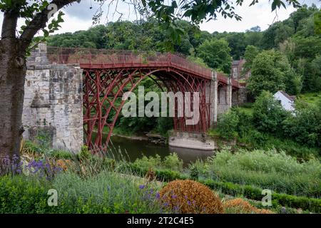 Ironbridge, The First Cast Iron Bridge in the Worl. Shropshire, UK Stock Photo