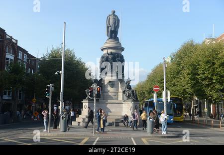 Dublin, Ireland. 29th Sep, 2023. 20230929: The Daniel O'Connell Monument on OÃConnell Street, opposite the OÃConnell bridge, is seen in Dublin, Ireland. (Credit Image: © Chuck Myers/ZUMA Press Wire) EDITORIAL USAGE ONLY! Not for Commercial USAGE! Stock Photo