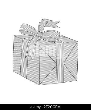 Bow, Ribbon Illustration, Drawing, Engraving, Ink, Line Art