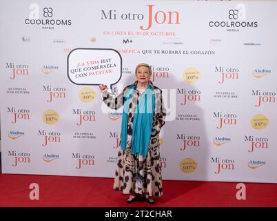 Madrid, Spain. 18th Oct, 2023. Marisol Ayuso attends the Mi Otro Jon Photocall in Madrid. (Photo by Nacho Lopez/SOPA Images/Sipa USA) Credit: Sipa USA/Alamy Live News Stock Photo