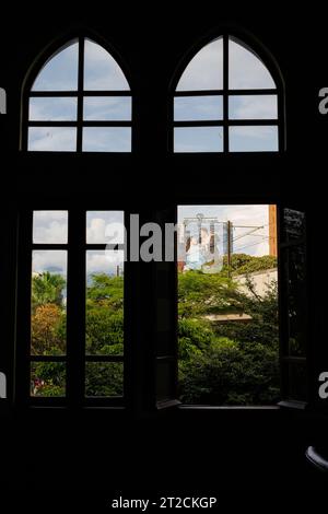 Medellin, Colombia - January 10, 2023: Mural by Fernando Botero with