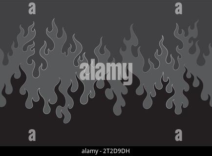 oriental flame pattern seamless wallpaper vector illustration Stock Vector
