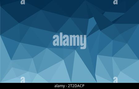 Navy blue abstract geometric pattern low polygon texture design. Modern wallpaper triangulation background. Vector illustration for digital, flyer Stock Vector
