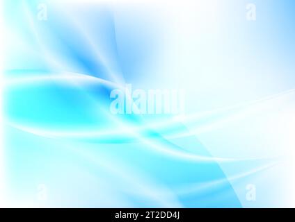 Bright shiny light blue waves abstract elegant vector background Stock Vector
