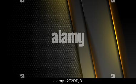 Futuristic technology abstract perforated background with neon glowing lines. Vector design Stock Vector