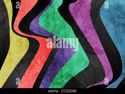 Abstract multicolored refracted waves minimal background. Vector geometric design Stock Vector