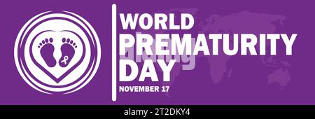 World Prematurity Day. November 17. Holiday concept. Template for background, banner, card, poster with text inscription. Vector illustration. Stock Vector