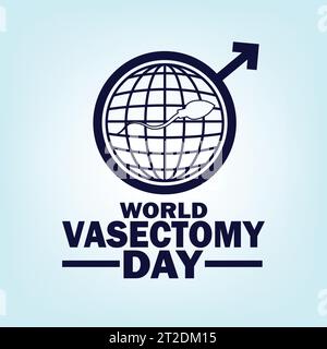 World Vasectomy Day. Vector illustration. Suitable for greeting card, poster and banner Stock Vector