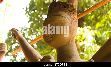 happy Durga puja advertisement, Kolkata durga puja, Navaratri, Dussehra celebration Stock Photo